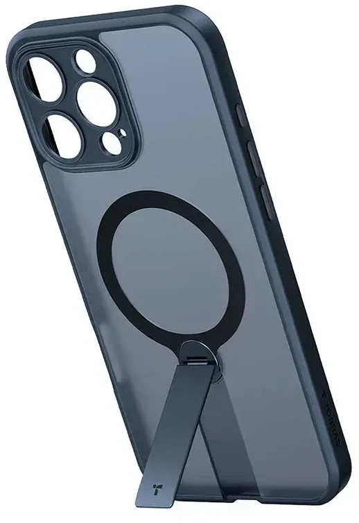 Dėklas Torras Pstand Spin Case, skirtas iPhone 16 Pro (juodas)