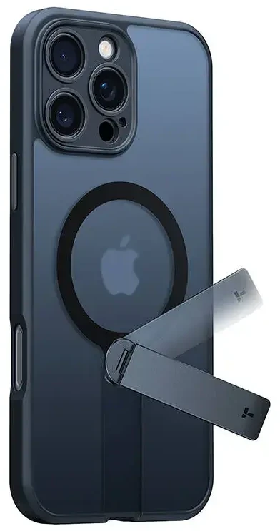 Dėklas Torras Pstand Spin Case, skirtas iPhone 16 Pro (juodas)