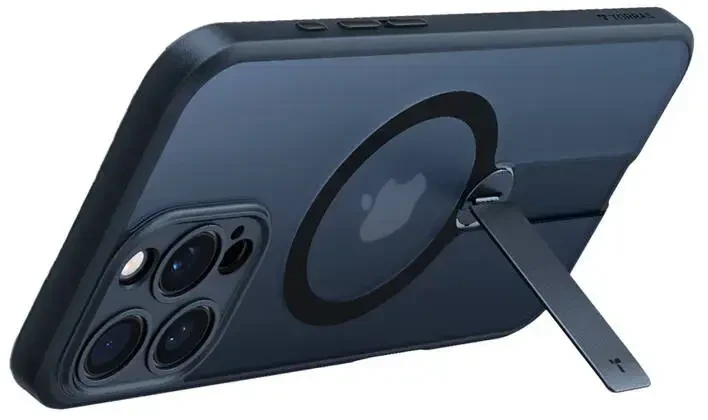 Dėklas Torras Pstand Spin Case, skirtas iPhone 16 ProMax (juodas)