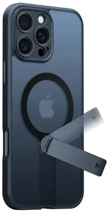 Dėklas Torras Pstand Spin Case, skirtas iPhone 16 ProMax (juodas)