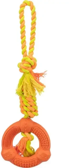 Trixie žiedas su virvele "Denta Fun", 12 cm / 41 cm