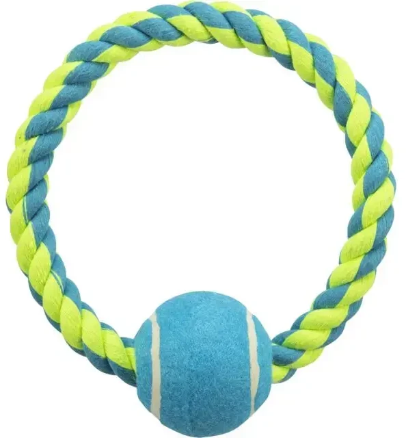 Trixie Žaislas Kamuolys teniso su virviniu ratu 18cm/6.4cm