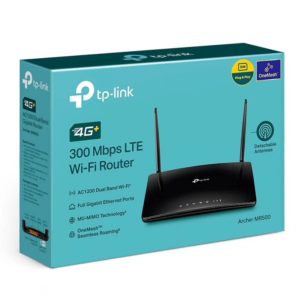 Belaidis Maršrutizatorius - TP-Link Archer 4G+ Cat6 AC1200 Dual Band Gigabit