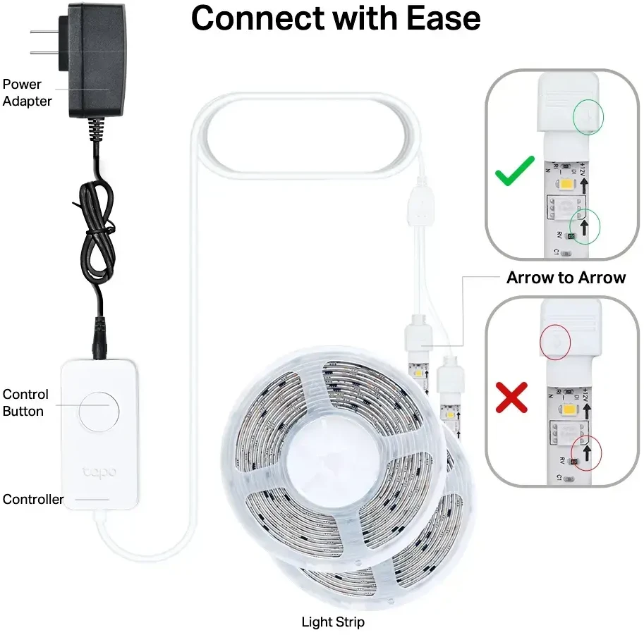 TP-Link išmanioji LED juostelė Tapo L930-10, „Wi-Fi“, 10 m, daugiaspalvė, ES