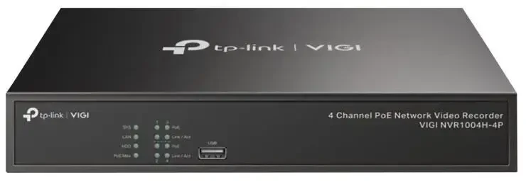 TP-LINK | PoE+ tinklo vaizdo įrašymo įrenginys | VIGI NVR1004H-4P | 1 | 4 kanalas