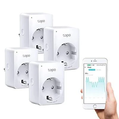 TP-Link Tapo Mini išmanusis „Wi-Fi“ lizdas, energijos stebėjimas, belaidis, „Wi-Fi“, 2,4–2,4835 GHz, 2400 MHz, 802.11a, 802.11b, 802.11g, „Wi-Fi 4“ (802.11n), 72 Mbit/s
