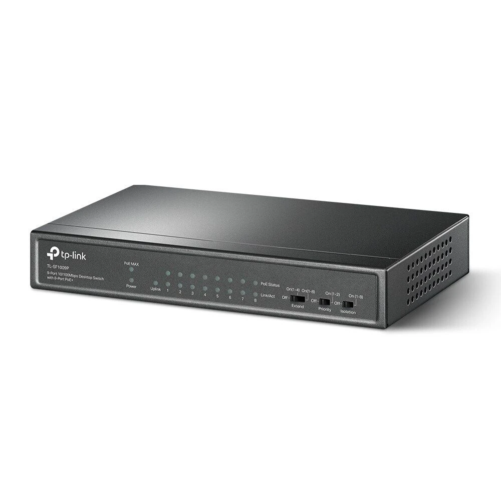 Šakotuvas TP-LINK | Jungiklis | TL-SF1009P | Nevaldomas | Darbalaukis | 10/100 Mbps (RJ-45) jungtys kiekis 9 | PoE+ jungtys kiekis 8 | Maitinimo tipas Išorinis