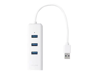 TP-LINK USB 3.0 į gigabito eterneto tinklo adapteris, 3 prievadų USB 3.0 šakotuvas, 1 USB 3.0 jungtis, 1 gigabito eterneto prievadas, 3 USB 3.0 jungtys