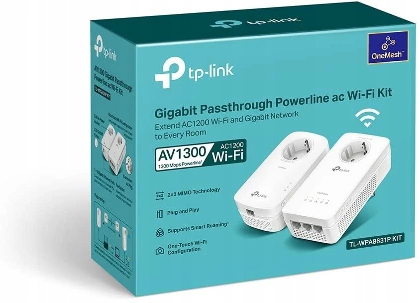 TP-LINK | AV1300 Gigabit Passthrough Powerline AC1200 Wi-Fi plėstuvas | TL-WPA8631P | 1300 Mbit/s | Ethernet LAN (RJ-45) jungtys 3 | Nėra „Wi-Fi“ | Papildomas lizdas