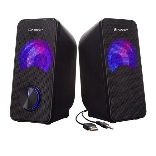 Kompiuterio kolonėlės TRACER TRAGLO46366 Garsiakalbiai 2.0 Loop RGB USB