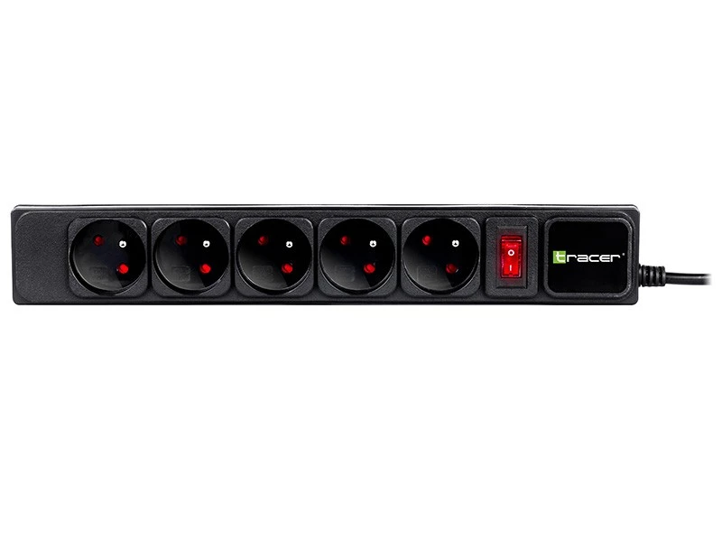 TRACER PowerGear 1,5 m Juodas 5 lizdų maitinimo juostelė