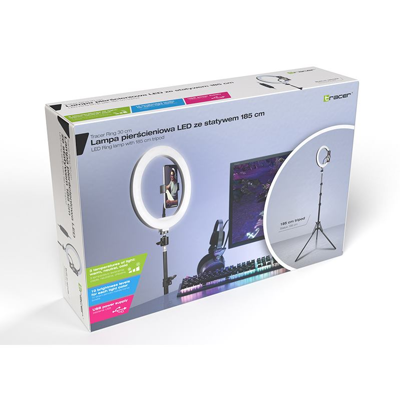 TRACER RING 30cm trikojis 210cm žiedinis šviestuvas