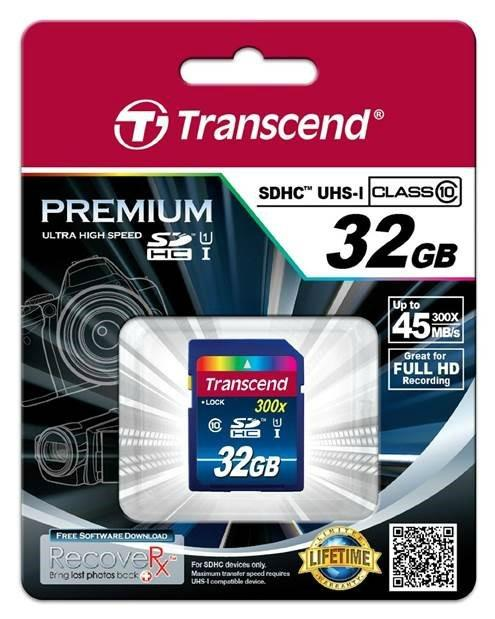Atminties kortelė Transcend SDHC 32GB 10 klasės UHS-I 300x Premium