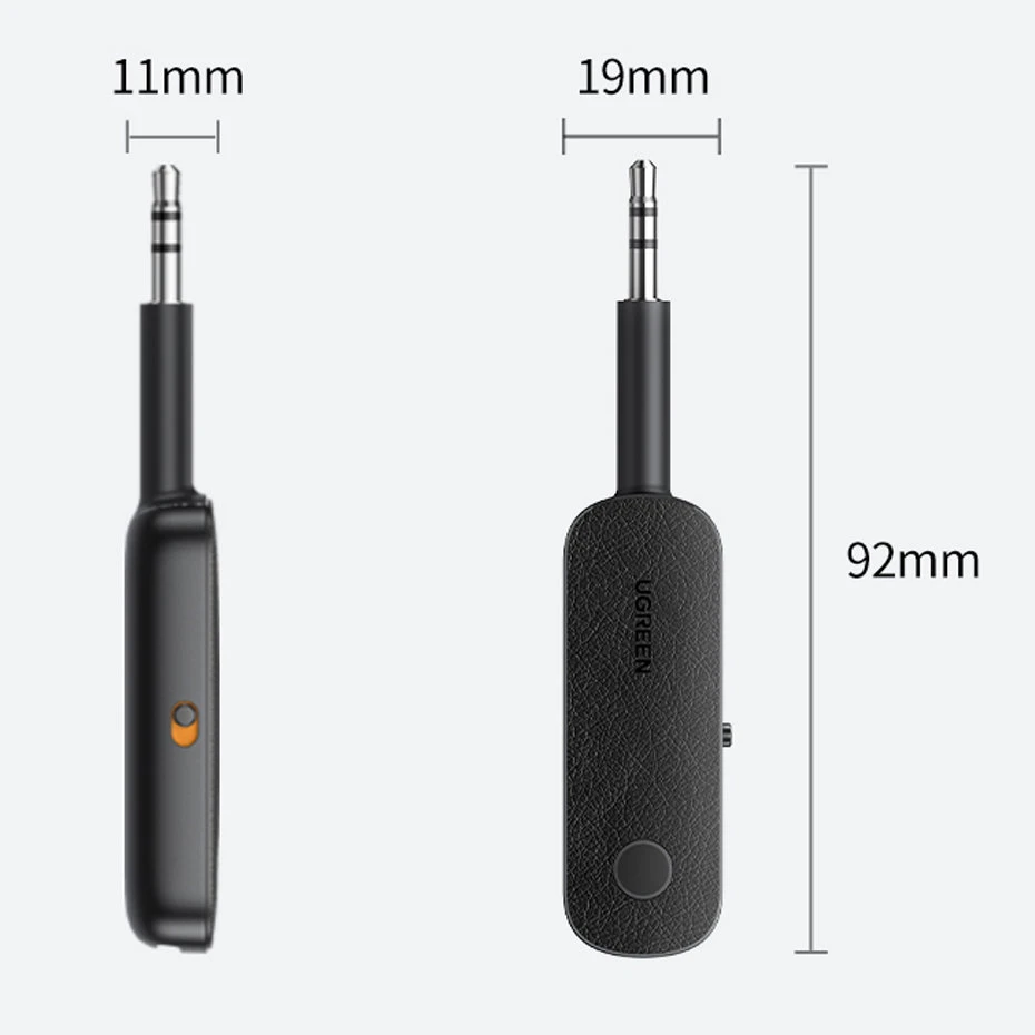 UGREEN CM403 AUX siųstuvas / imtuvas, Bluetooth 5.0 (juodas)