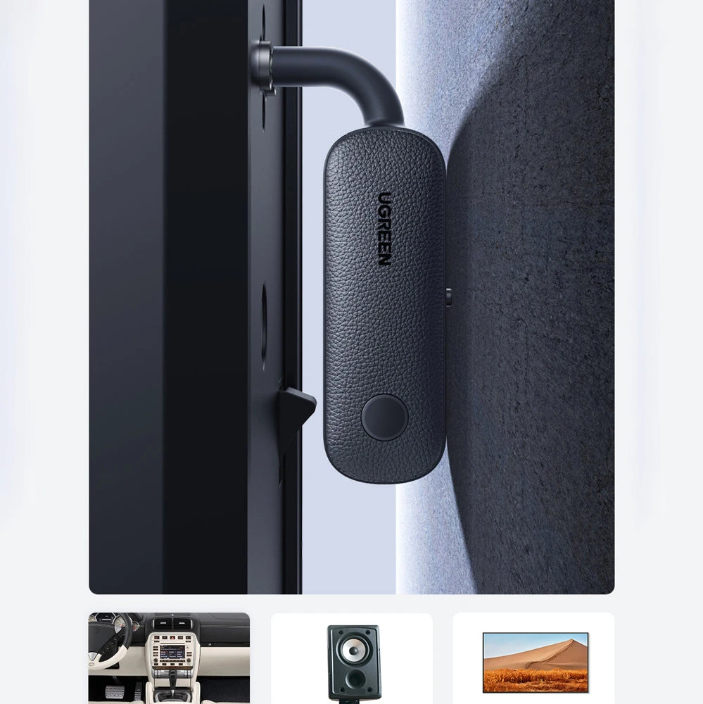 UGREEN CM403 AUX siųstuvas / imtuvas, Bluetooth 5.0 (juodas)