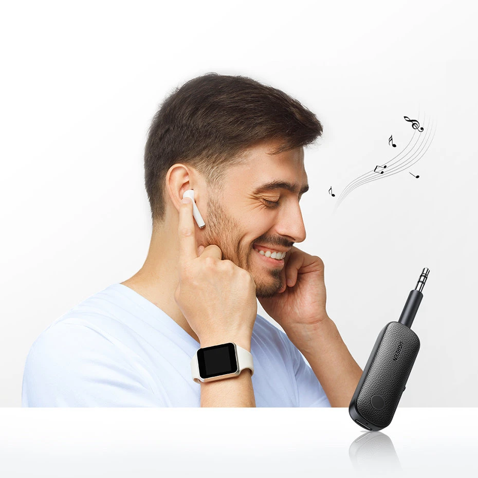 UGREEN CM403 AUX siųstuvas / imtuvas, Bluetooth 5.0 (juodas)