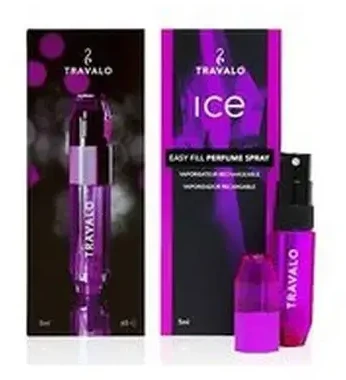 Travalo Perfume Pod Ice refillable perfume sprayer 5 ml Violetinė