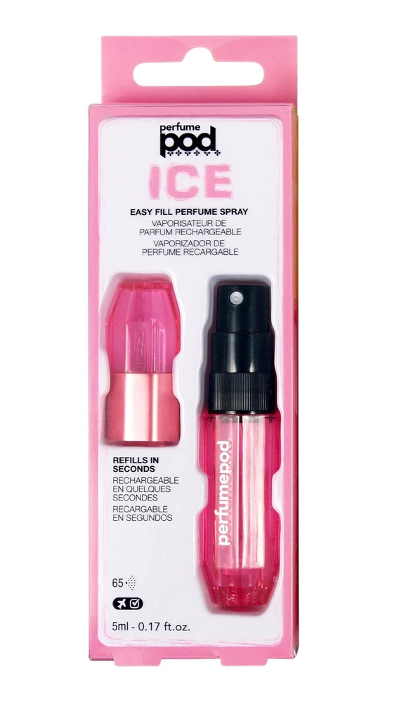 Travalo Perfume Pod Ice daugkartinis kvepalų purškiklis 5 ml Rožinis