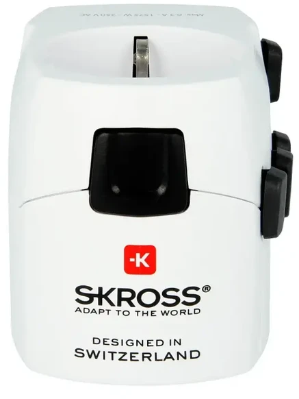 Kelioninis tinklo adapteris 230V 7A PRO kištukai AU/CN/UK/US/IT - lizdas EU SKROSS