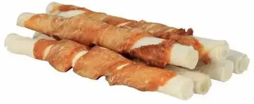 TRIXIE Denta Fun skanėstai šunims, kramtomi buivolienos suktinukai 70 g
