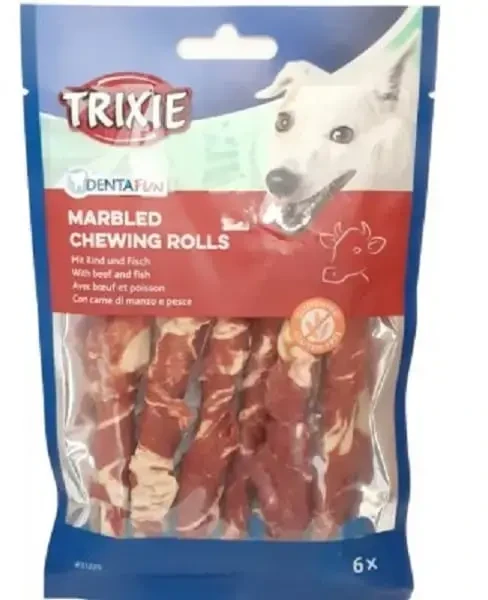 Trixie Denta Fun, Riedučiai jautienos, 6 vnt./70g, 12 cm