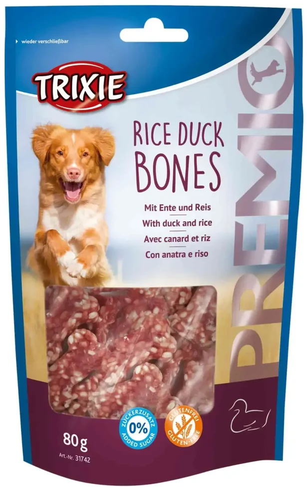 TRIXIE PREMIO Ryžių ir antienos kauliukai, 80 g