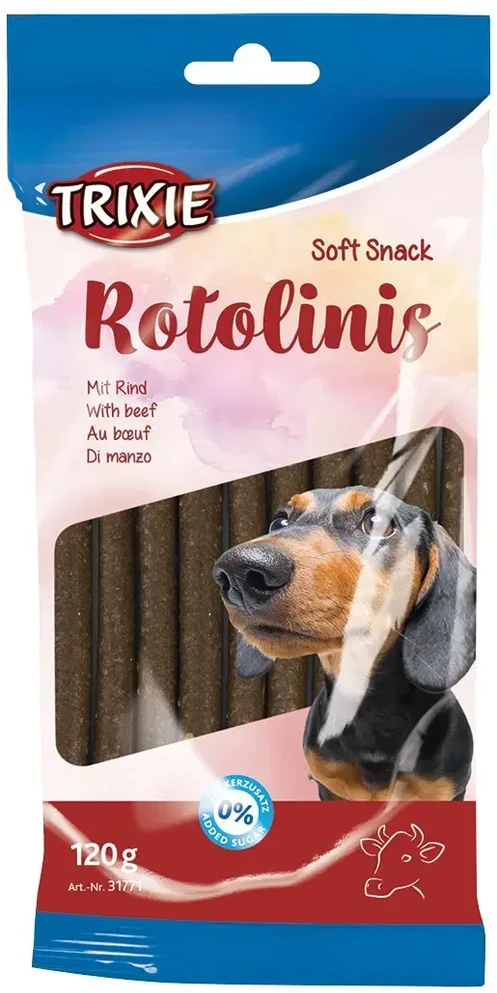 TRIXIE Soft Snack rotolinis, jautiena, 12 cm, 12 vnt.-120 g