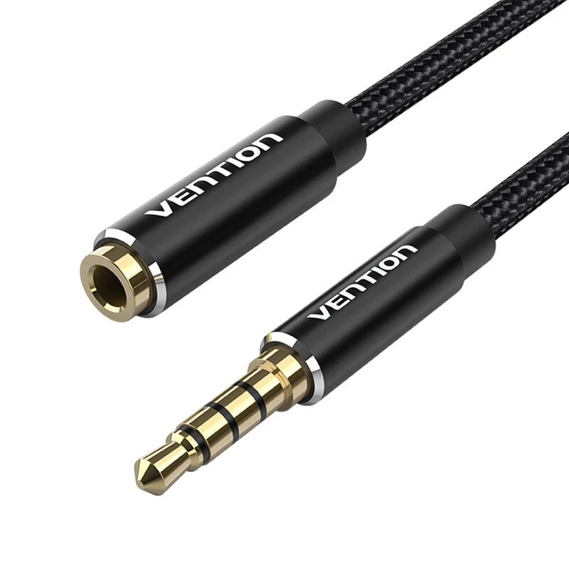 Vention TRRS 3.5 mm vyriškas iki 3.5 mm moteriškas garso ilgintuvas 3 m ventiliacija BHCBI juodas