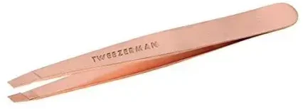 Tweezerman - pasviręs pincetas - rožinio aukso spalvos