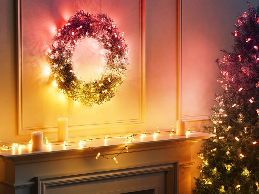 Kalėdinė girlianda Twinkly Candies 100 RGB LED USB- C, žalios spalvos laidas