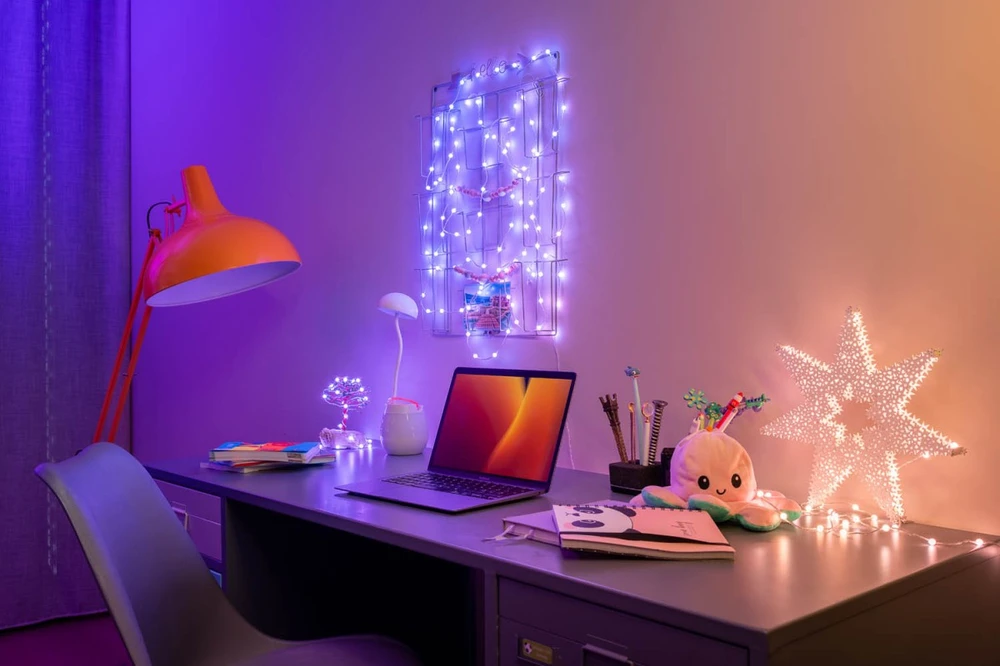 Kalėdinė girlianda Twinkly Candies 200 RGB LED USB- C, žalios spalvos laidas