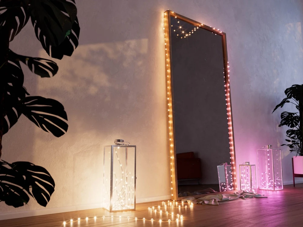 Kalėdinė girlianda Twinkly Candies 200 RGB LED USB- C, žalios spalvos laidas