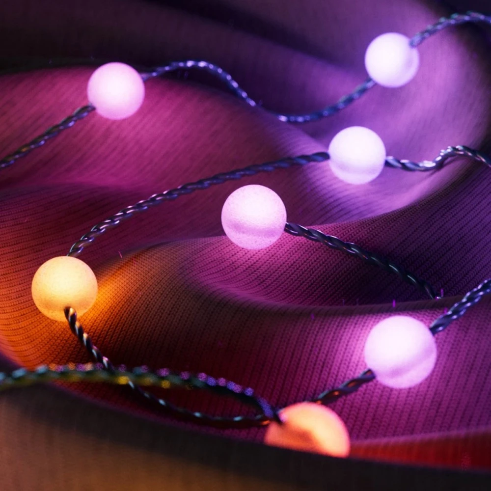 Kalėdinė girlianda Twinkly Candies 200 RGB LED USB- C, žalios spalvos laidas