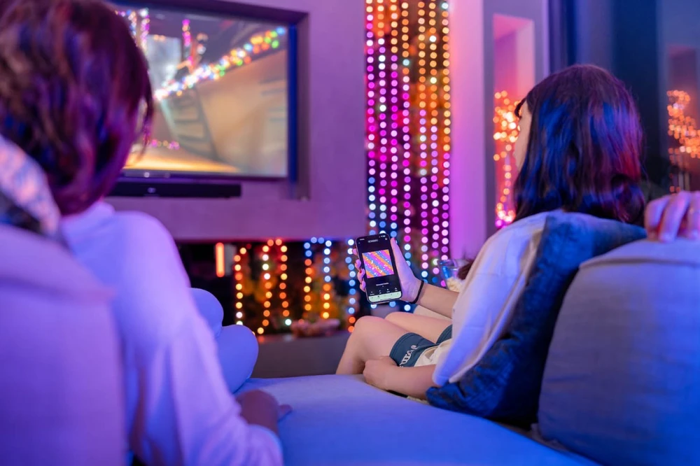 Kalėdinė girlianda Twinkly Candies 200 RGB LED USB- C, žalios spalvos laidas