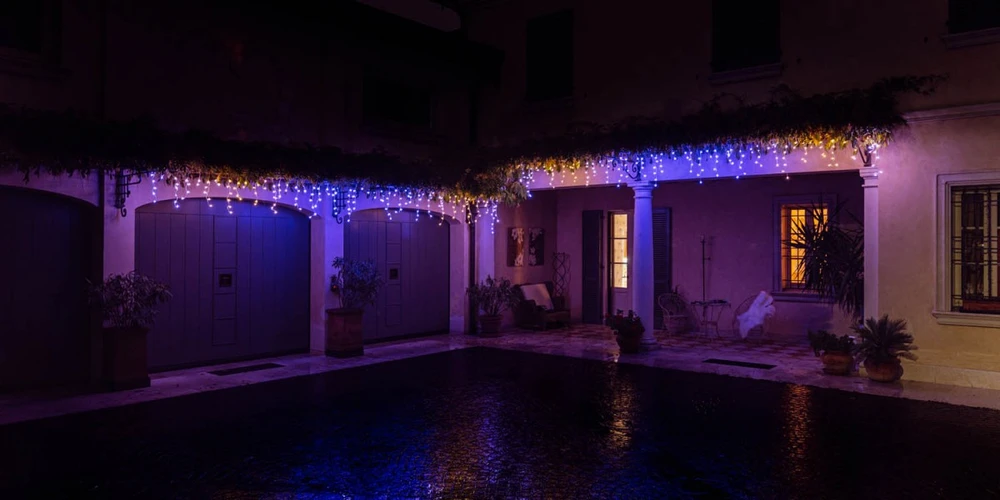 Kalėdinė lempučių girlianda Twinkly Icicle 190 Special LED RGB+W, varvekliai, daugiaspalvė