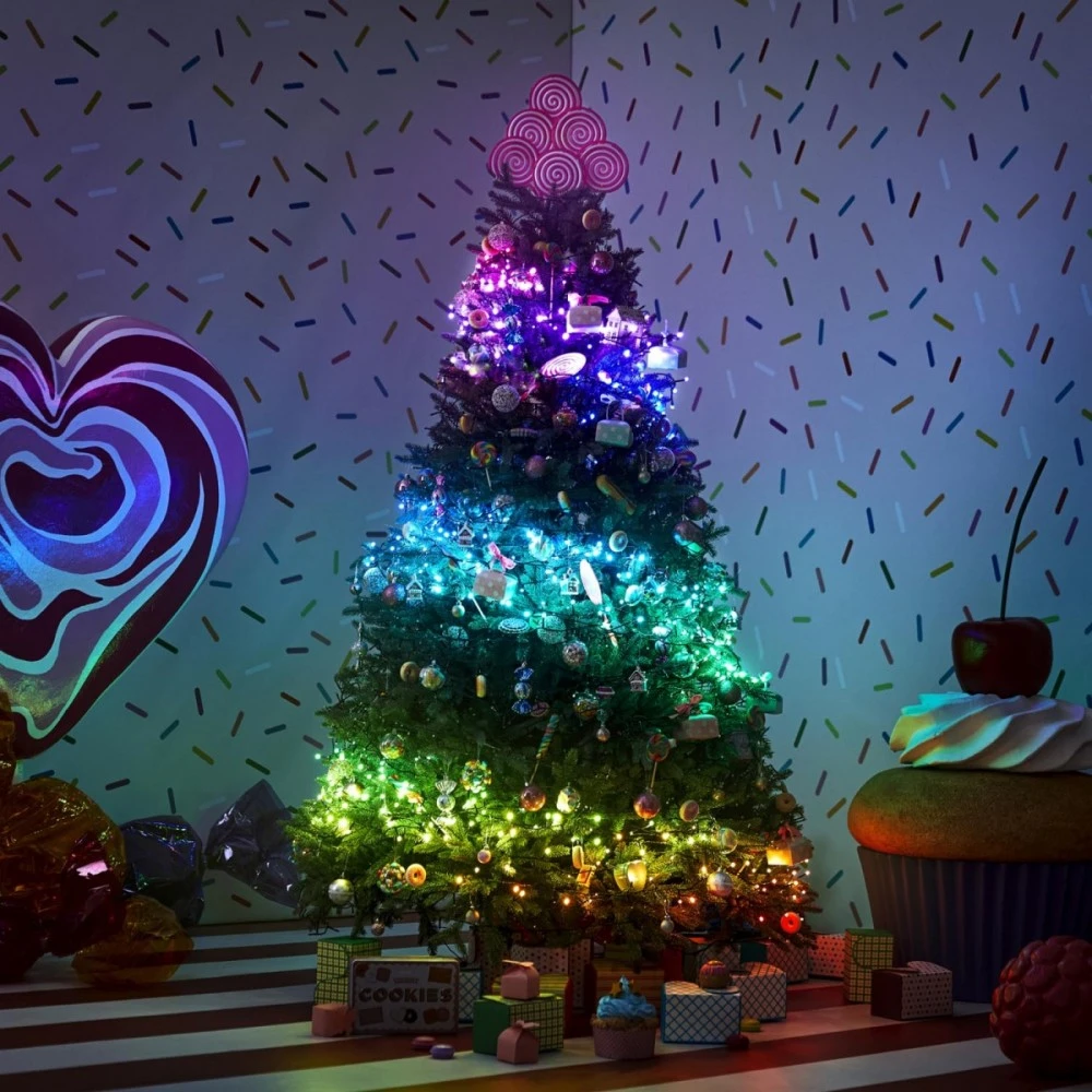 Kalėdinė išmanioji lempučių girlianda Twinkly Strings 250 LED RGB, daugiaspalvės