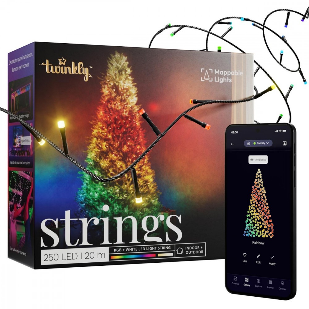 Kalėdinė išmanioji lempučių girlianda Twinkly Strings Special Edition – 250 RGB+W LED