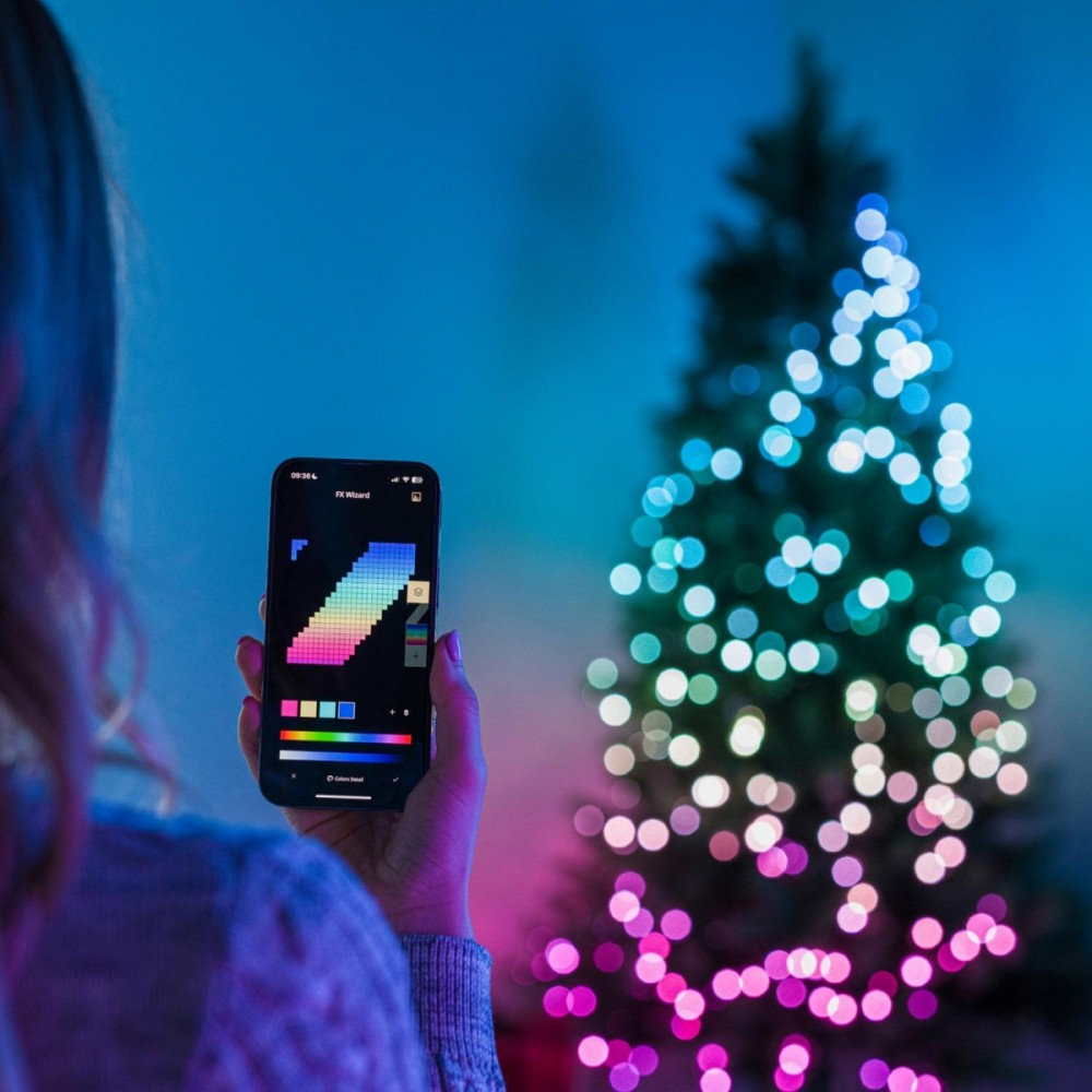 Kalėdinė išmanioji lempučių girlianda Twinkly Strings 400L 5mm RGBW