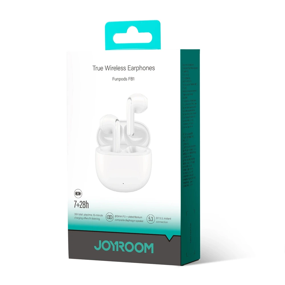 Belaidės ausinės Joyroom TWS JR-FB1 baltos