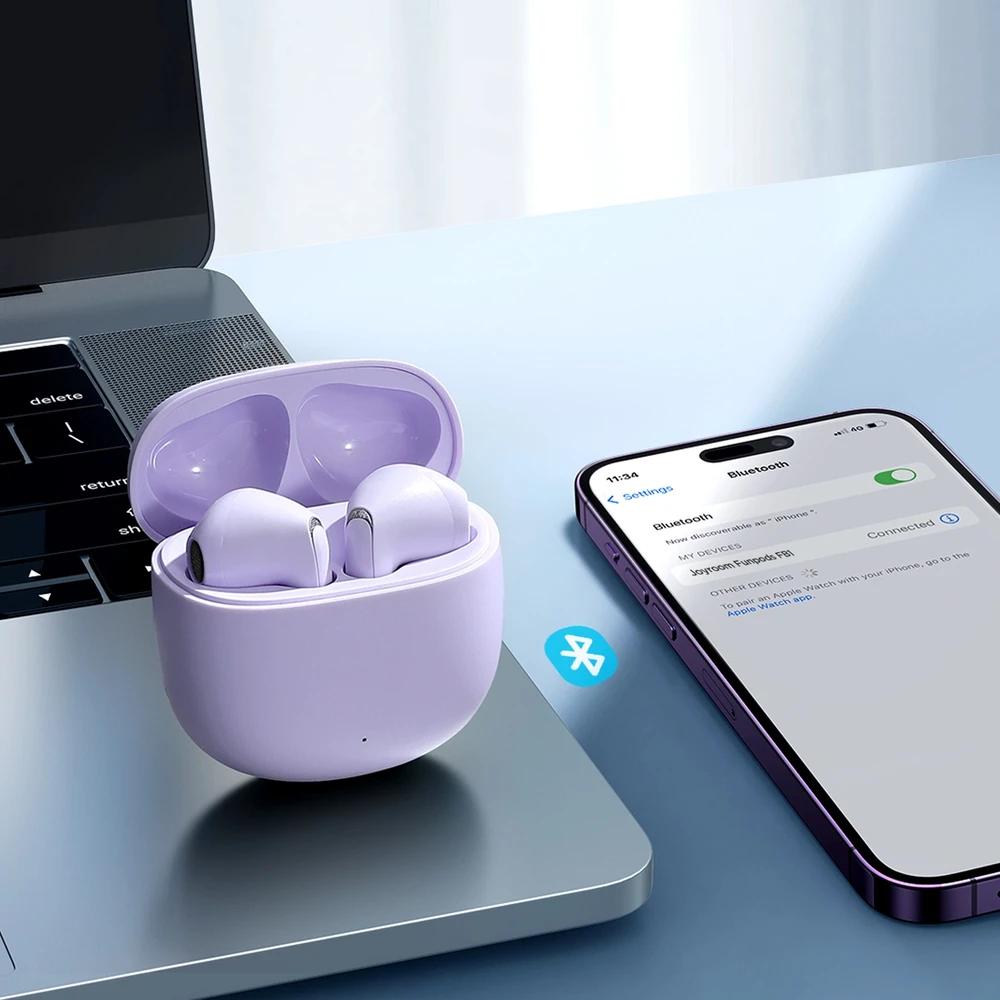 Belaidės ausinės Joyroom TWS JR-FB1 violetinės