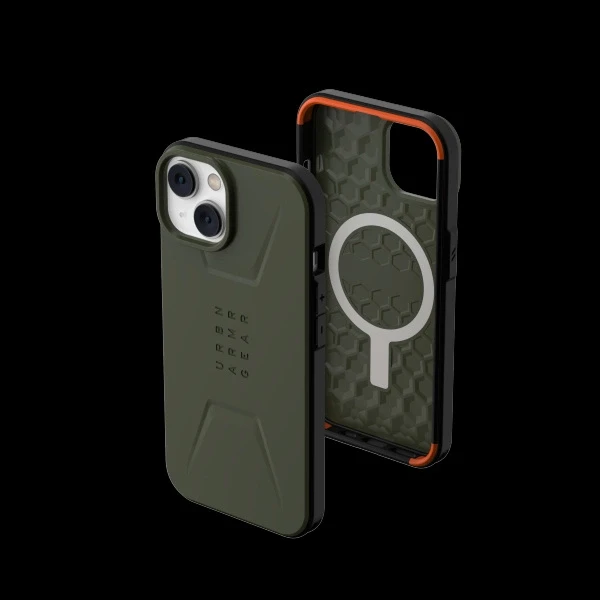 UAG Urban Armor Gear dėklas CIVILIAN suderinamas su MagSafe, skirtas IPHONE 14 Plus žalias