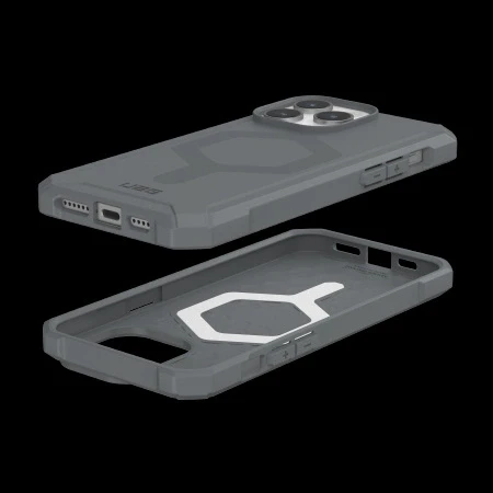 Urban Armor Gear UAG Essential Armor MagSafe dėklas iPhone 15 Pro Max - sidabrinis