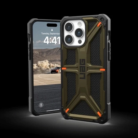 Urban Armor Gear UAG Monarch Apple iPhone 15 Pro Max - dėklas telefonui žalios spalvos kevlar