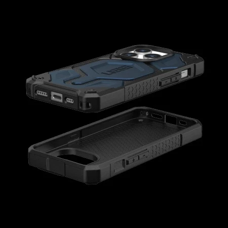 Urban Armor Gear UAG Monarch Pro su MagSafe iPhone 15 Pro - dark dėklas telefonui mėlynos spalvos
