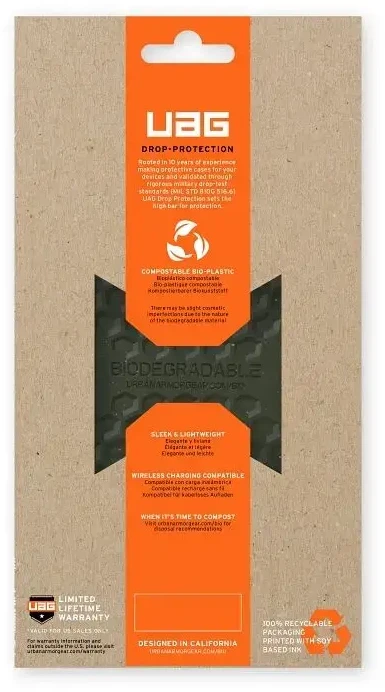 UAG Urban Armor Gear dėklas BIODEGRADABLE OUTBACK, skirtas IPHONE 14 Plus žalias