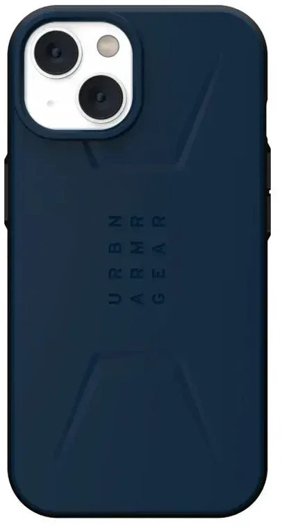 UAG Urban Armor Gear dėklas CIVILIAN, suderinamas su „MagSafe“, skirtas IPHONE 14 Plus, tamsiai mėlynas