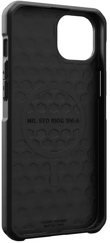 UAG Urban Armor Gear Metropolis LT telefono dėklas su „MagSafe“ palaikymu, skirtas „iPhone 15 Plus“, juodas