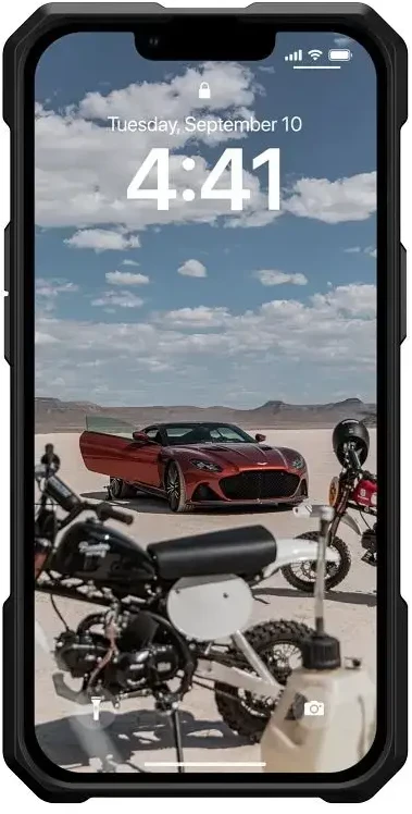 UAG Urban Armor Gear Monarch telefono dėklas su „MagSafe“ palaikymu, skirtas „iPhone 14 Plus“, juodas