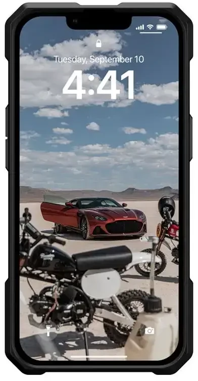 UAG Urban Armor Gear Monarch telefono dėklas su „MagSafe“ palaikymu, skirtas „iPhone 14 Plus“, juodas