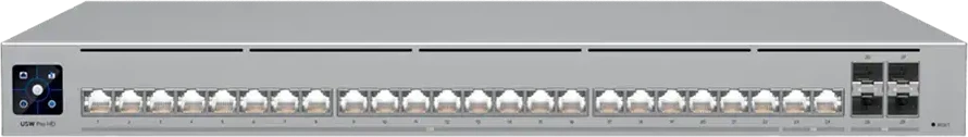 Šakotuvas Ubiquiti UniFi Pro HD 24" valdomas L2/L3 2.5G Ethernet (100/1000/2500) 1U Pilkas